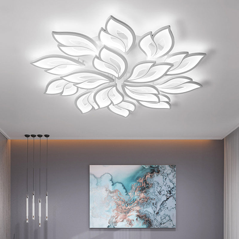 Modern Blossom Flush Ceiling Light Fixtures Metal Semi Flush Ceiling Light Fixtures for Bedroom