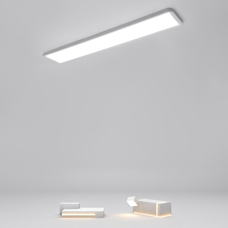 Modern Rectangle Flush Ceiling Light Fixtures Metal Flush Mount Ceiling Light Fixture for Office