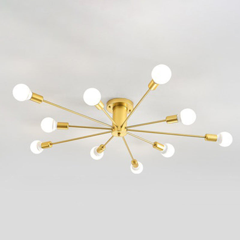 Metalen retro spoelbevestiging plafondlampen starburst spoeling mount licht voor eetkamer