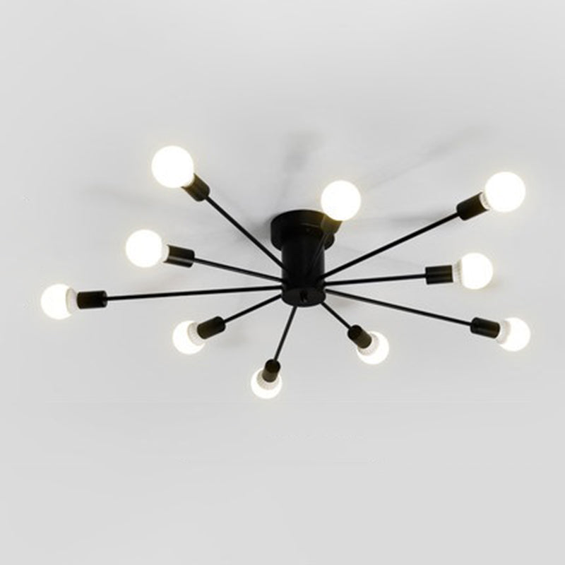 Metall Retro Flush Mount Deckenleuchten Starburst Flush Mount Light für Esszimmer