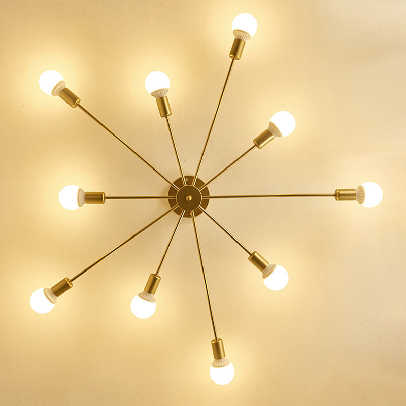 Metalen retro spoelbevestiging plafondlampen starburst spoeling mount licht voor eetkamer