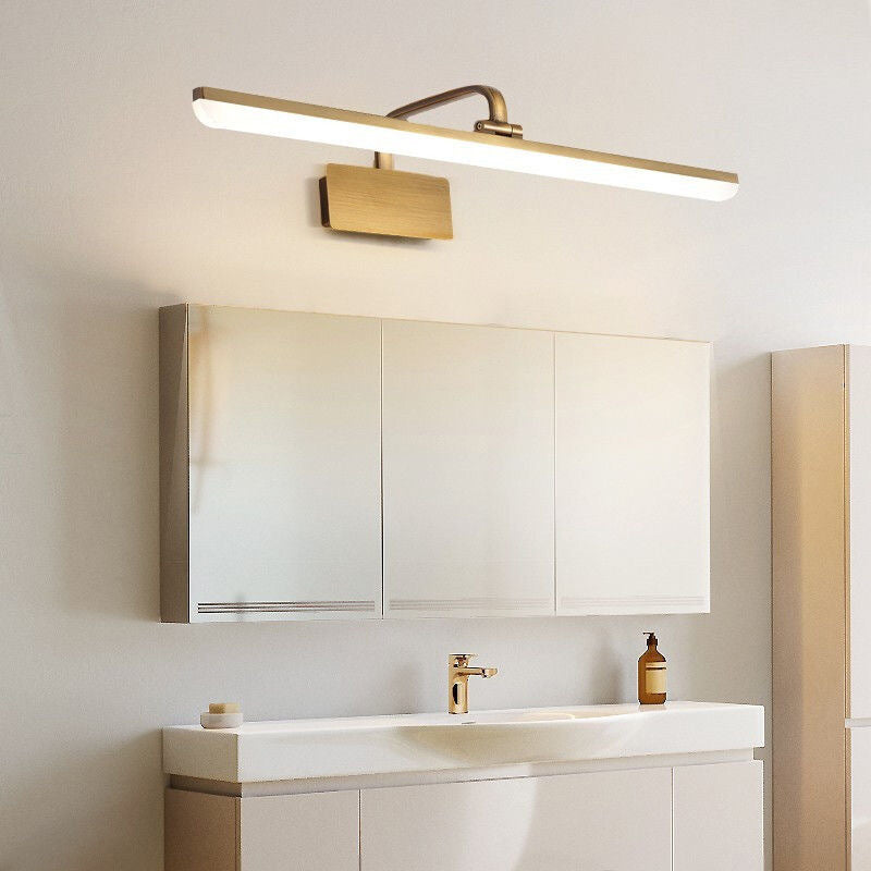 Modern Minimalist Style Linear Vanity Wall Light Fixtures Metal Vanity Lamp for Toilet