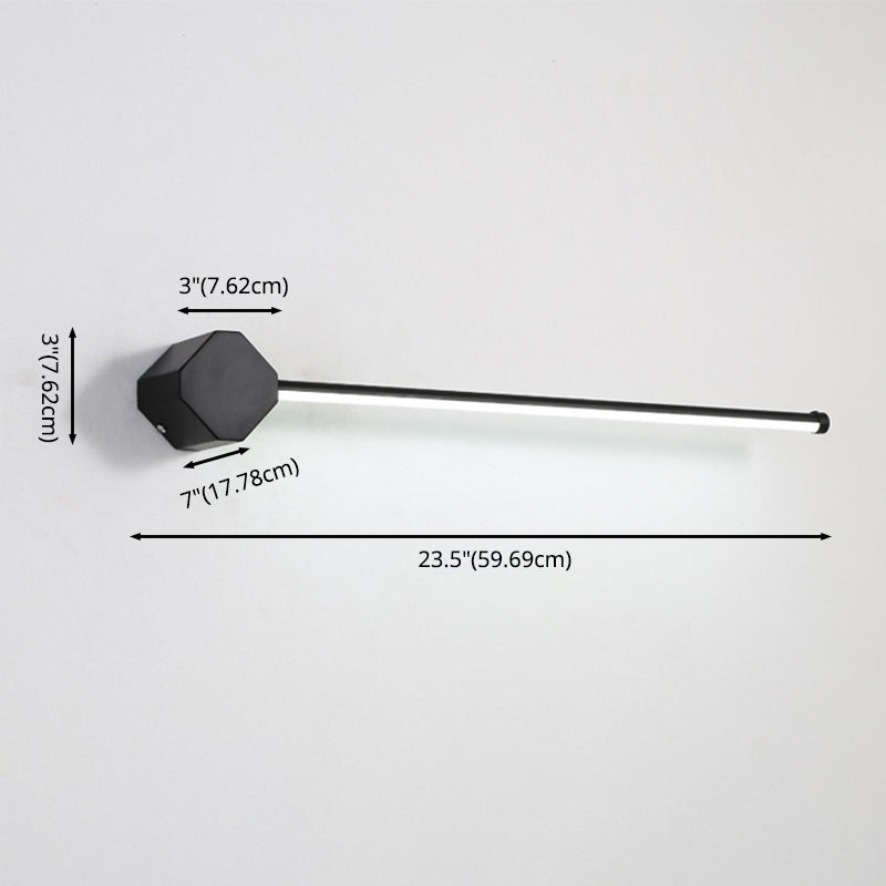 Moderna Minimalista Estilo lineal Luces de tocador lineal Metal 1 Barra de luz Luz