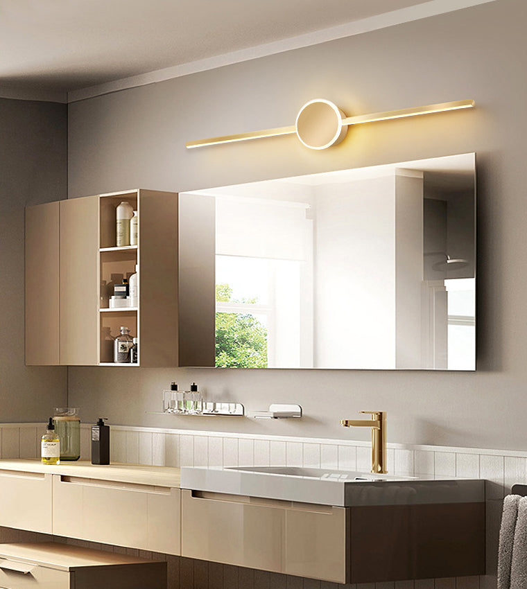 Modern Minimalist Style Linear Vanity Sconce Lights Metal Bar Light for Toilet