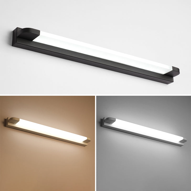 Modern Minimalist Style Linear Wall Mounted Vanity Lights Metal Vanity Lamp for Bathroom