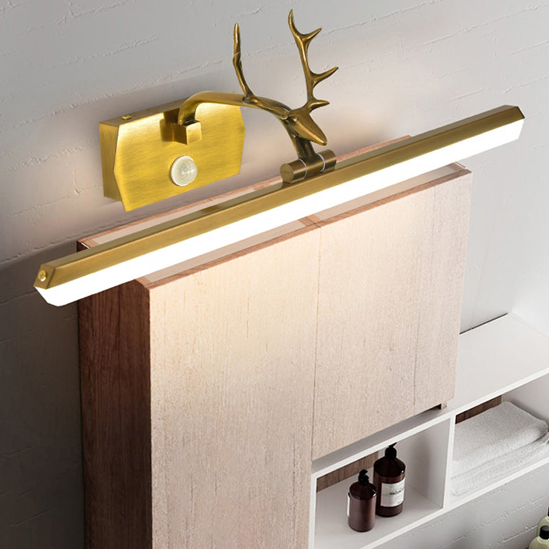 Modern Minimalist Style Linear Vanity Lighting Fixtures Metal Vanity Sconce for Toilet