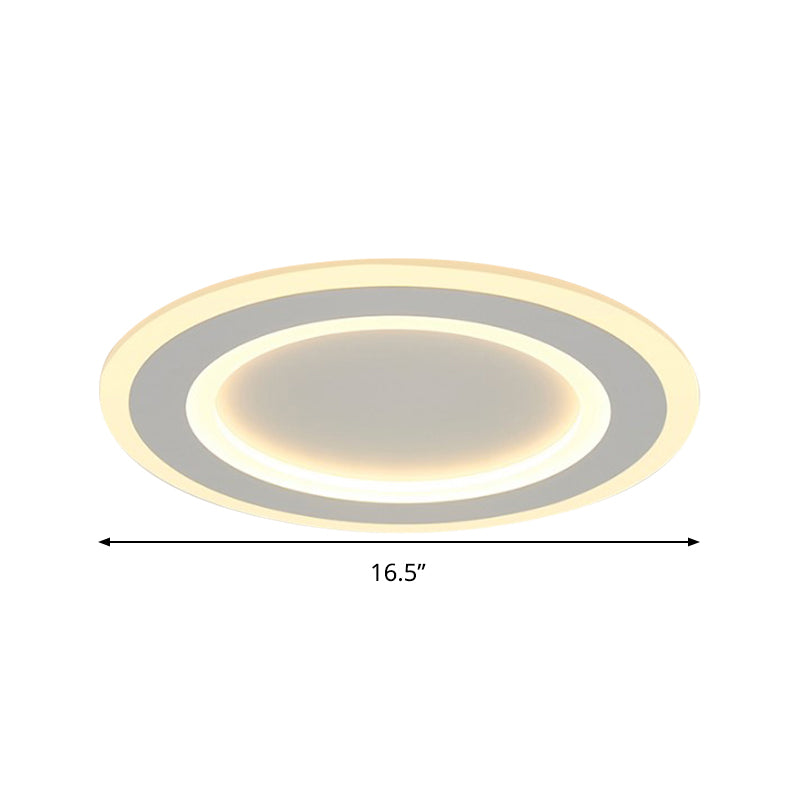 Weiße Halo-Ring-Einbauleuchte Simplicity LED-Deckenleuchte aus mattiertem Acryl in warmem/weißem Licht