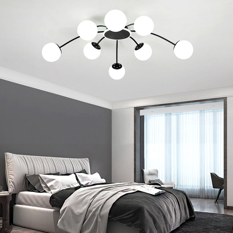 Nuevo moderno de lámpara de vidrio de vidrio de vidrio Sputnik Semi -Ceiling Lightsing