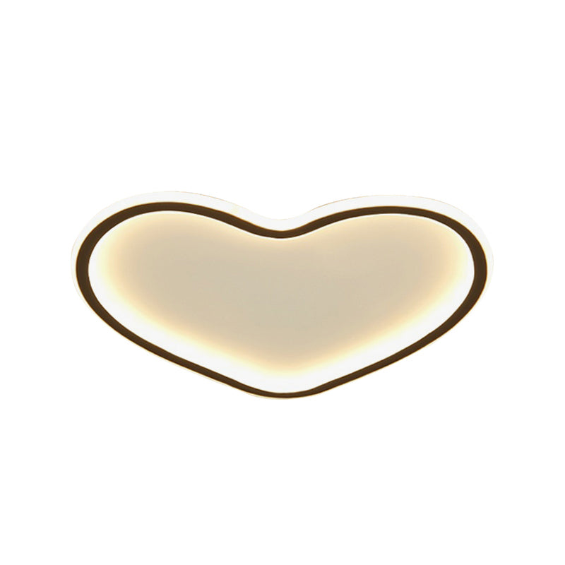 Minimal love shape techo luz incorporada Silicona negra dormitorio LED incorporado cálido / blanco / luz de 3 colores