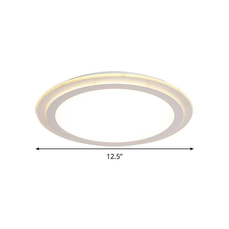 2 Niveau de plafond Plafond plafond 12,5 "/16,5" /20.5 " Dia Modern Acrylique LED White Flushmount in Warm / White Light