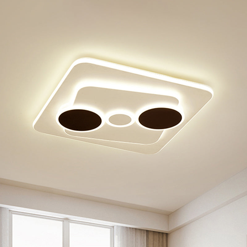 Acrilico Geometrico Soffitto Lampada Minimalista Bianco e Grigio LED Flush Mount Light per Bedroom