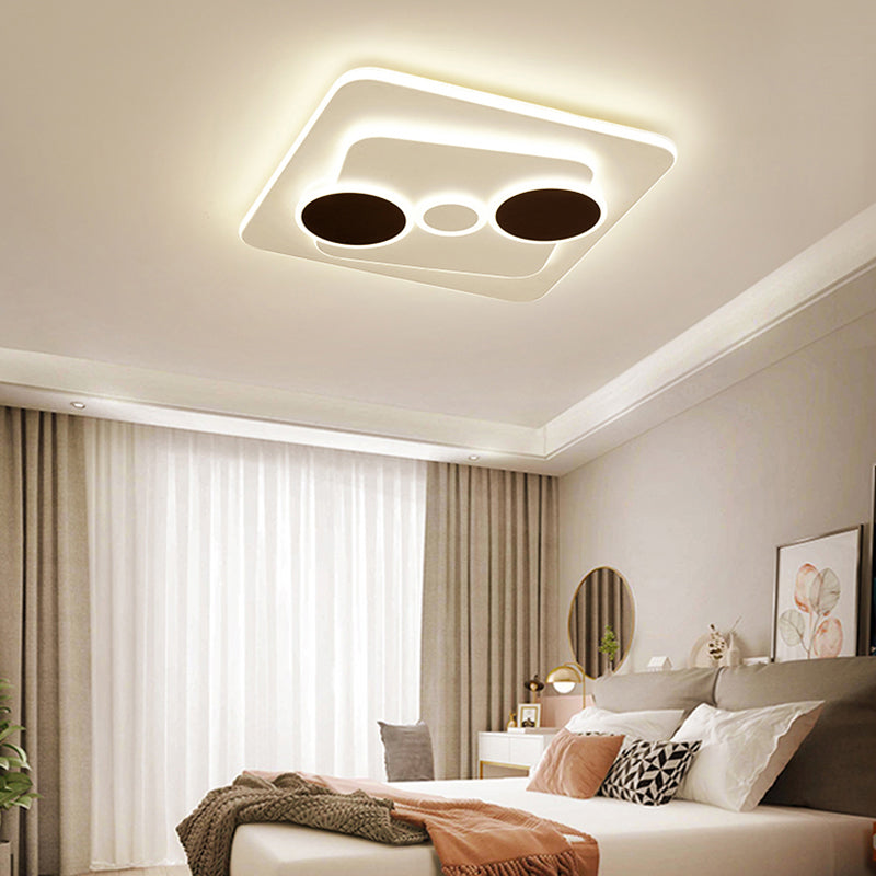 Acrilico Geometrico Soffitto Lampada Minimalista Bianco e Grigio LED Flush Mount Light per Bedroom