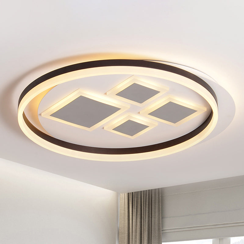 Koffie Rhombus inbouwlamp eigentijds acryl LED-plafondarmatuur voor slaapkamer