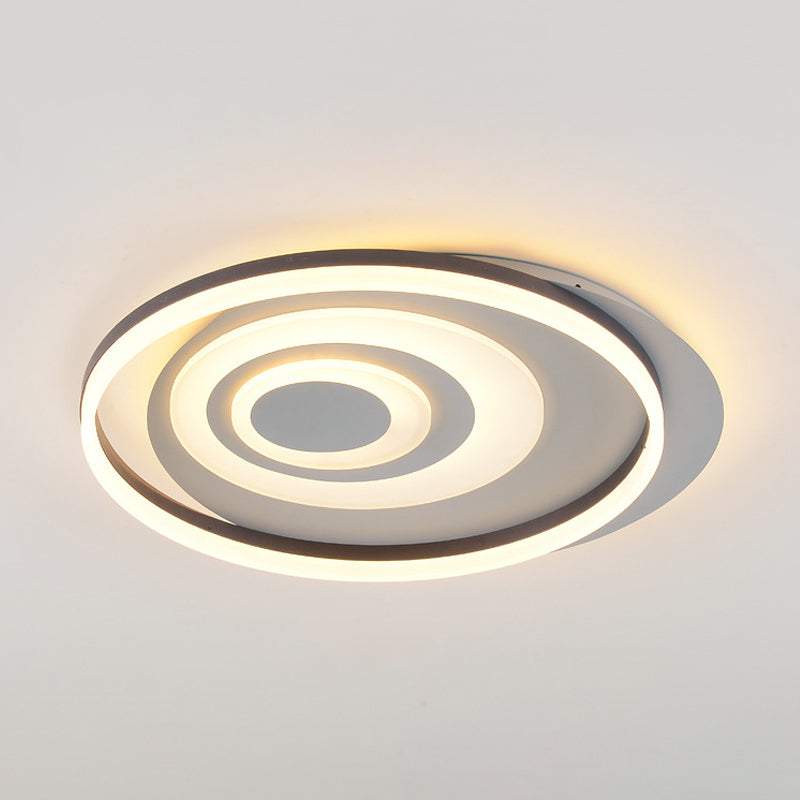 Black Ripple Flush Mount Lighting Contemporary Acryl LED Deckenleuchte für Schlafzimmer