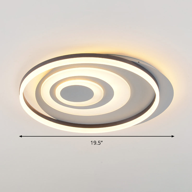 Black Ripple Flush Mount Lighting Contemporary Acryl LED Deckenleuchte für Schlafzimmer