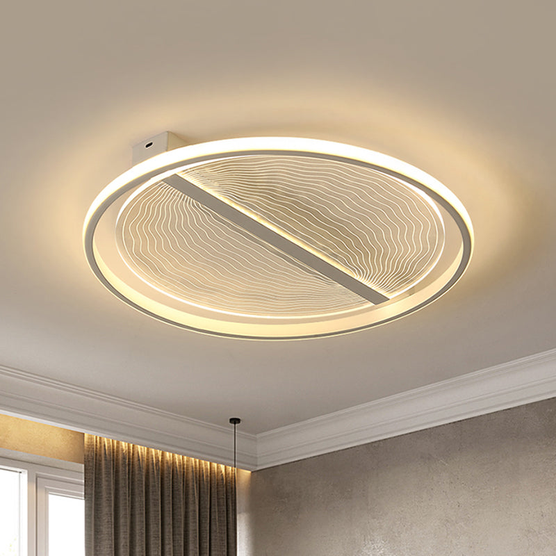 Ultra-Thin Acrylic Flush Mount Minimalist White LED Ceiling Light in Warm/White Light for Bedroom