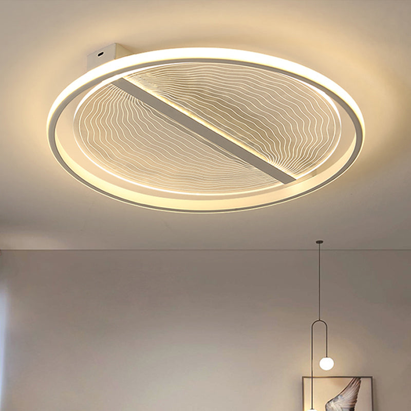 Ultra-Thin Acrylic Flush Mount Minimalist White LED Ceiling Light in Warm/White Light for Bedroom