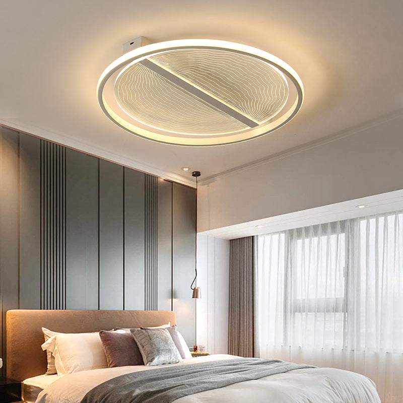 Ultra-Thin Acrylic Flush Mount Minimalist White LED Ceiling Light in Warm/White Light for Bedroom