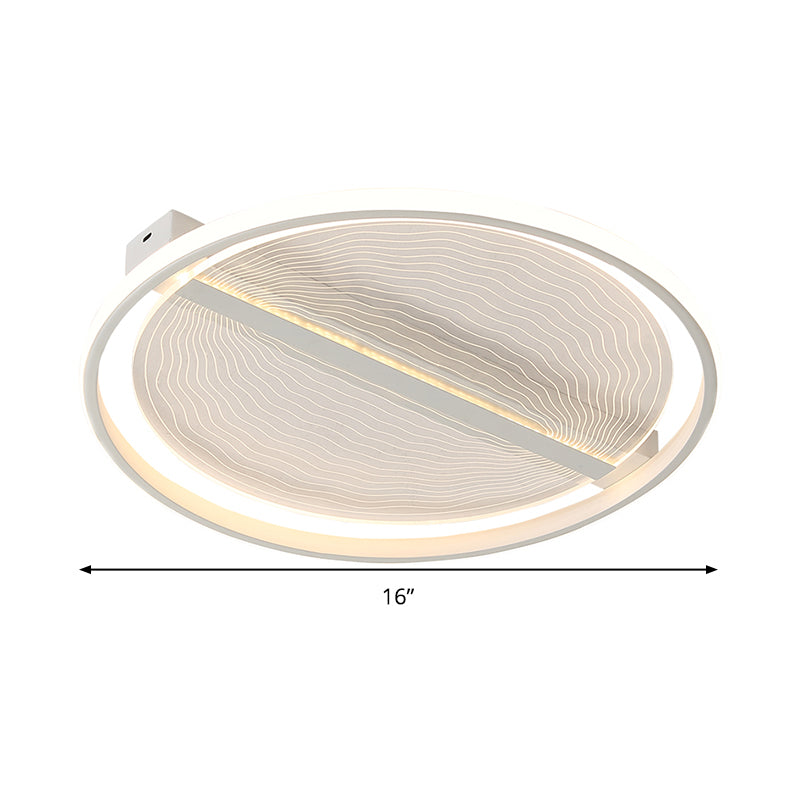 Ultra-Thin Acrylic Flush Mount Minimalist White LED Ceiling Light in Warm/White Light for Bedroom