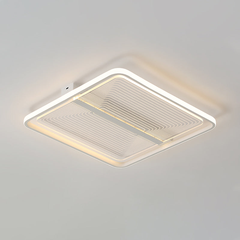 Square Flush Montaggio Lampada Modernismo Acrilico Bianco Soffitto Luce Fissaggio, Caldo / White Light