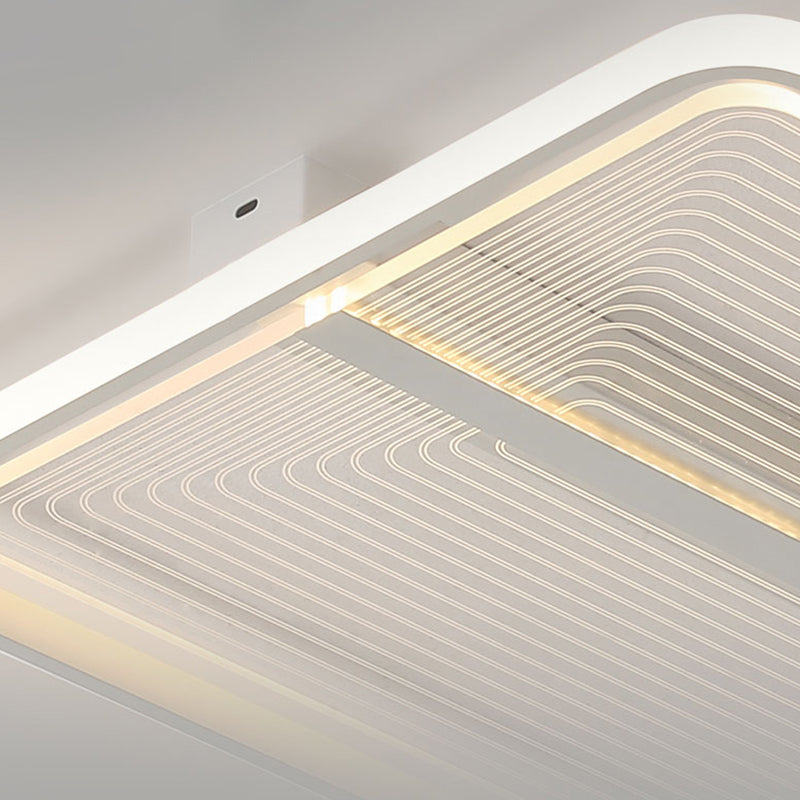 Square Flush Montaggio Lampada Modernismo Acrilico Bianco Soffitto Luce Fissaggio, Caldo / White Light