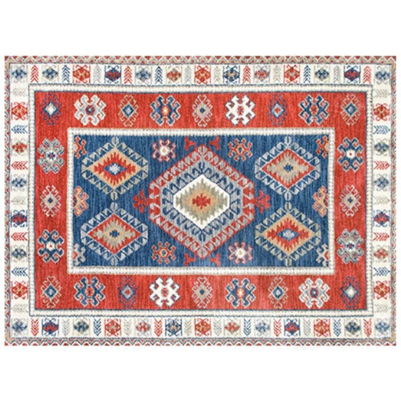 Grey Tone Home Decoration Carpet Nostalgia Medallion Printed Area Rug Polyester with Non-Slip Backing Rug