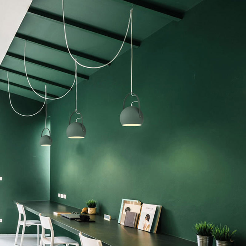 Bubble Hanging Light Contemporary Metal 1 Light Dining Room Down Lighting in Green