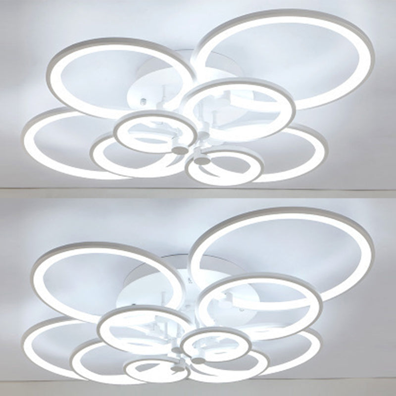 Circle Metal LED Starburst Flush Mount Modern Style Sofiling Lampada per soggiorno