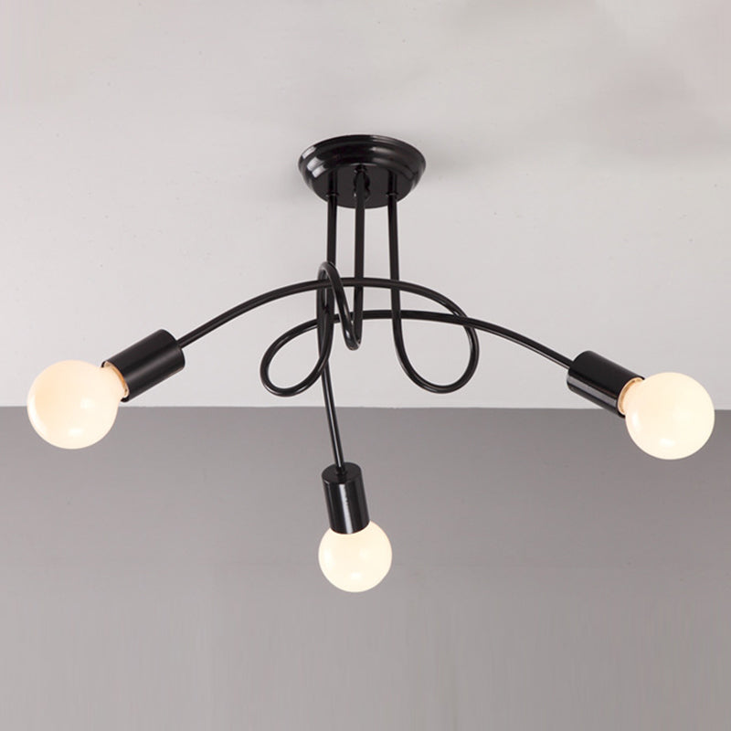 Wrought Iron Ceiling Light Nordic Pastoral Retro Multi-head Creative Decoration Clothing Store Restaurant Coffee Shop Lamps