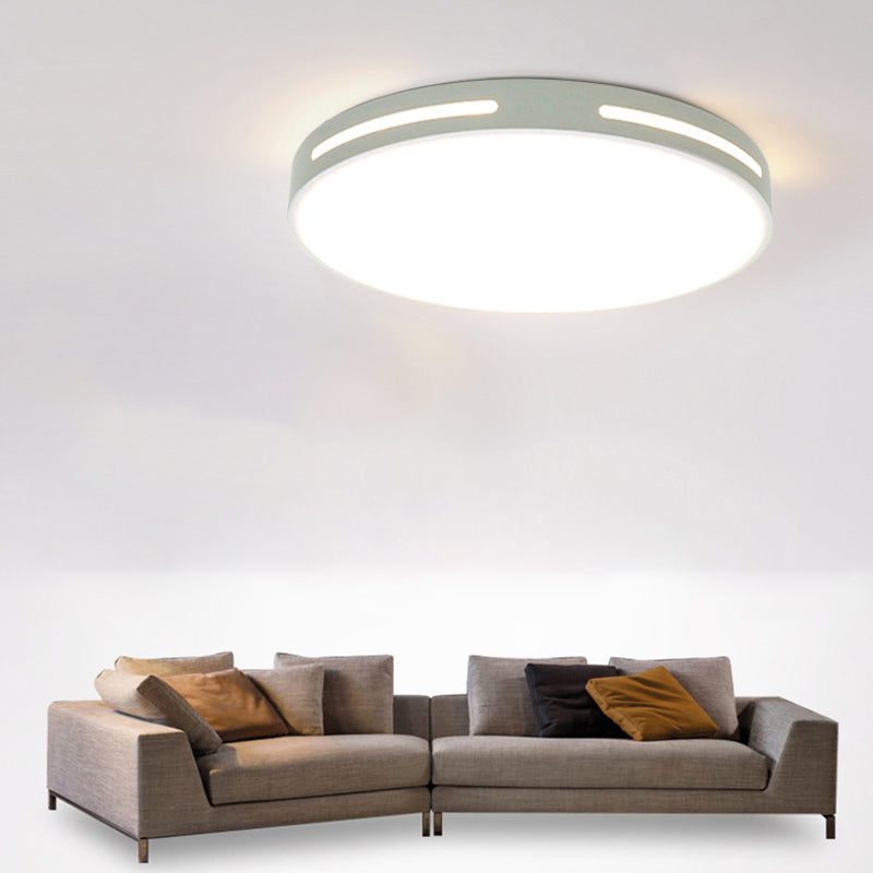 Acrylic Round RGBW Ceiling Light Nordic White Smart LED Flush Mounted Fixture for Bedroom