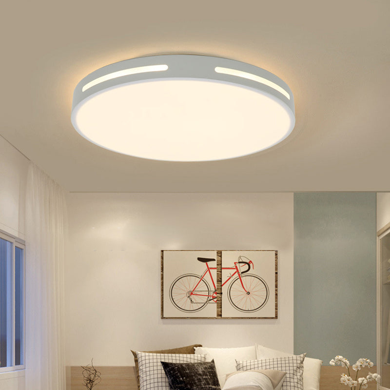 Acrylic Round RGBW Ceiling Light Nordic White Smart LED Flush Mounted Fixture for Bedroom