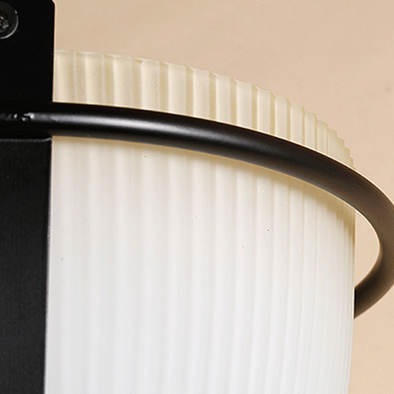 Prismatic Milk Glass Bowl Pendant Light Rustique 1 Foyer léger Plafond suspendu en noir