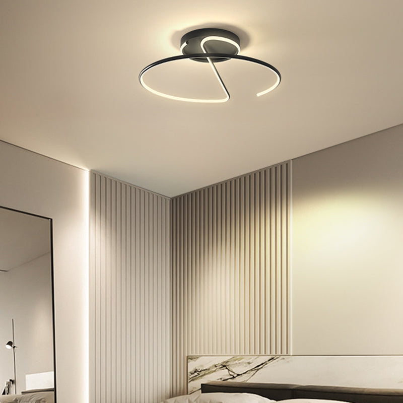 Metall Circle Halbflush Mount Leuchte modern