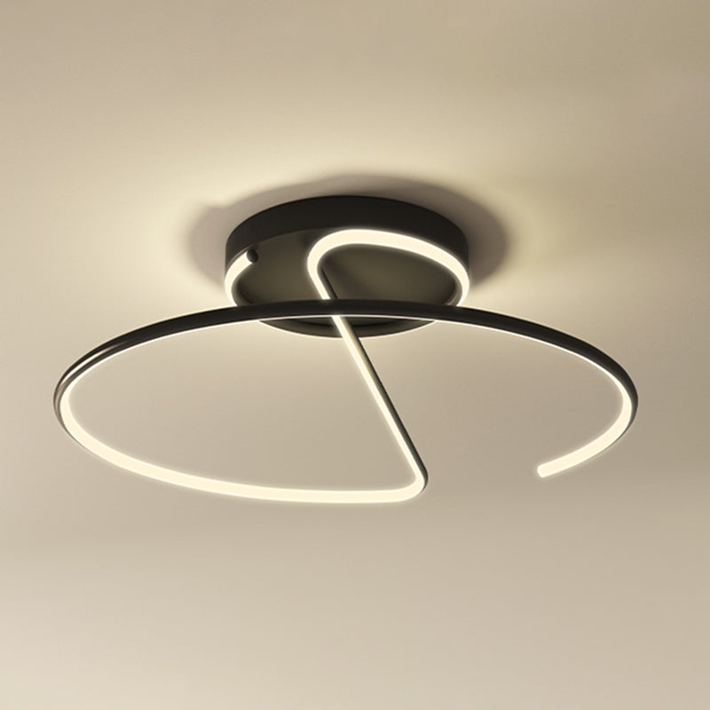 Metall Circle Halbflush Mount Leuchte modern