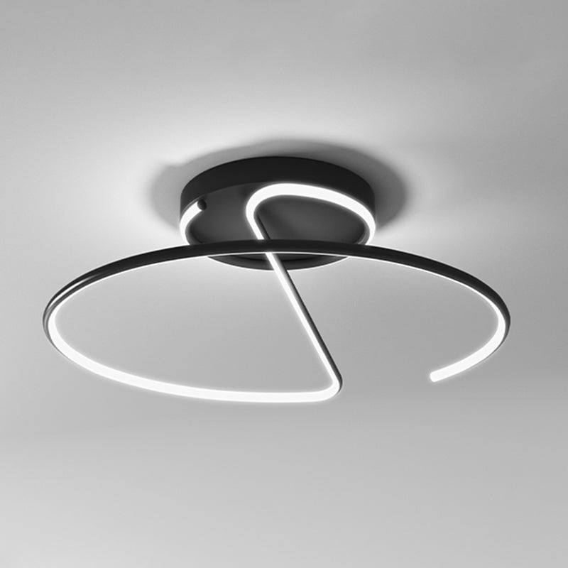 Metall Circle Halbflush Mount Leuchte modern