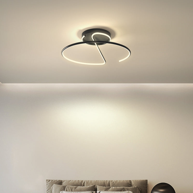 Metal Circle Semi Flush Mount Light Fixture Modern Dining Room Semi Flush Ceiling Lights