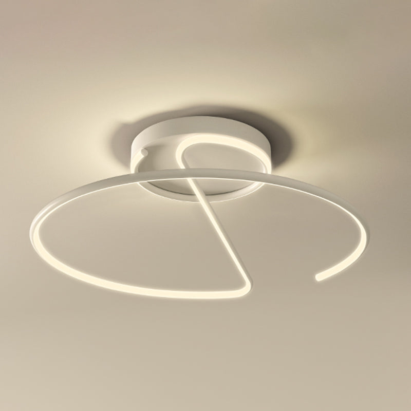 Metall Circle Halbflush Mount Leuchte modern