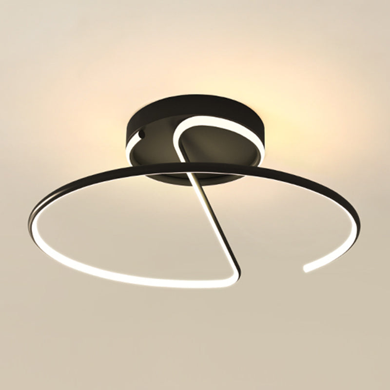 Metal Circle Semi Flush Mount Light Fixture Modern Dining Room Semi Flush Ceiling Lights