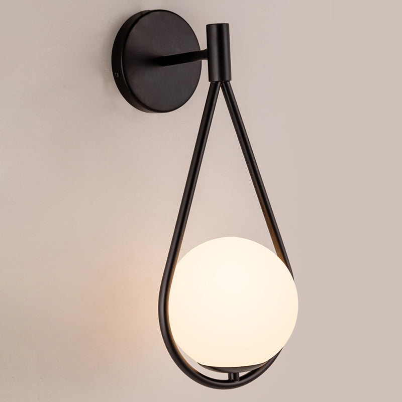 Moderner minimalistischer Stil Globaler Wandbeleuchtung Glas 1 Licht Leuchten für Wohnzimmer