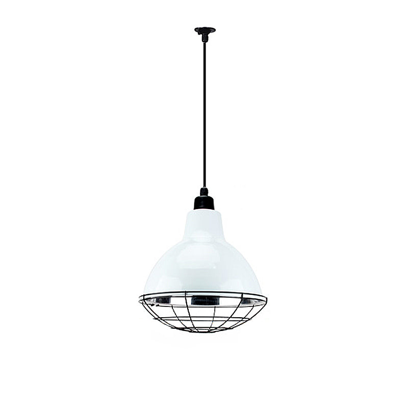 Single Industrial Dome Pendant Lighting with Metallic Finish