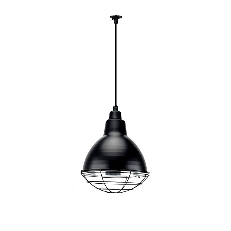 Single Industrial Dome Pendant Lighting with Metallic Finish