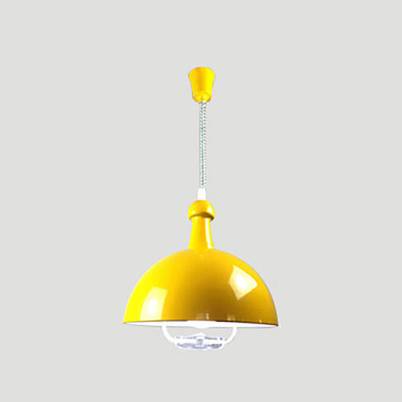 Industrial Ceiling Light with Adjustable Height Metallic Ceiling Light