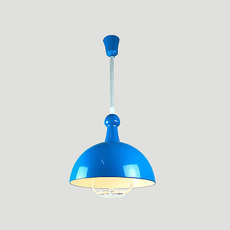 Industrial Ceiling Light with Adjustable Height Metallic Ceiling Light