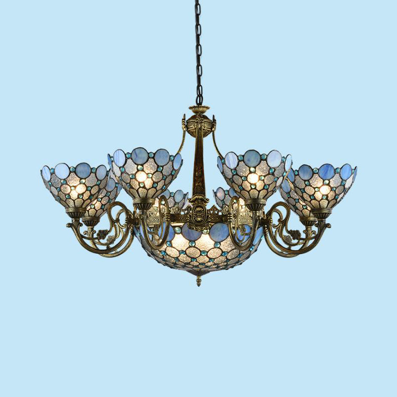 Lampada lampadario in perline di bronzo antico 3/8/11 luci taglio kit lampada a sospensione per soggiorno per soggiorno