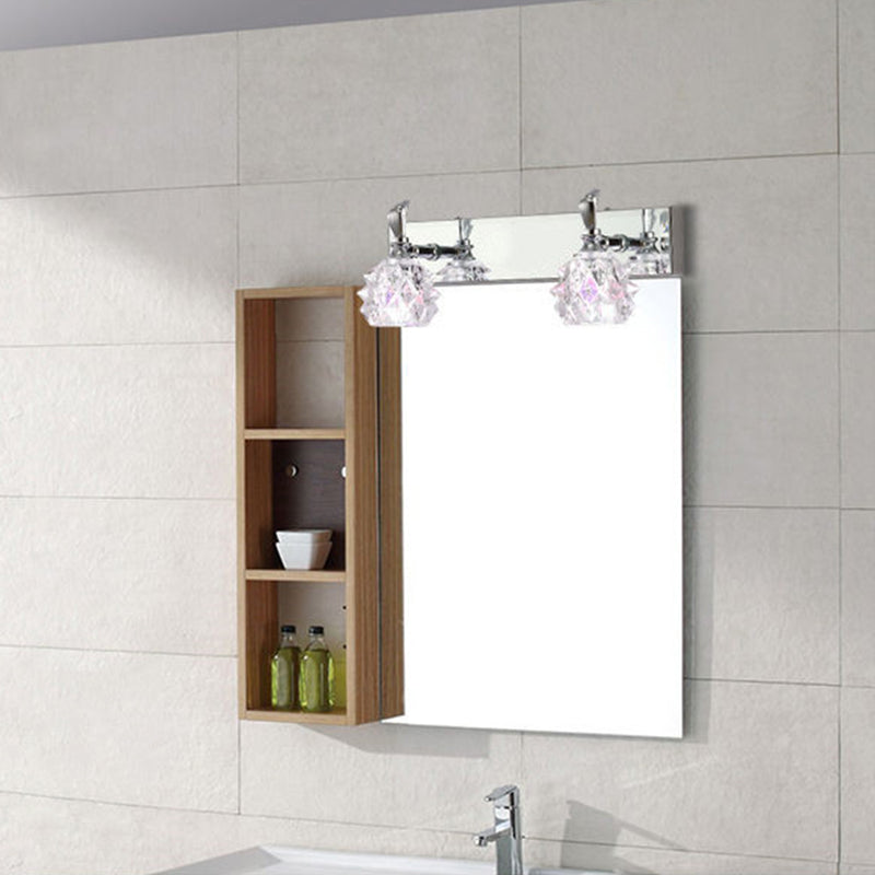 Modern Minimalist Style Bubble Vanity Lighting Fixtures Vanity Lights with Crystal Shade