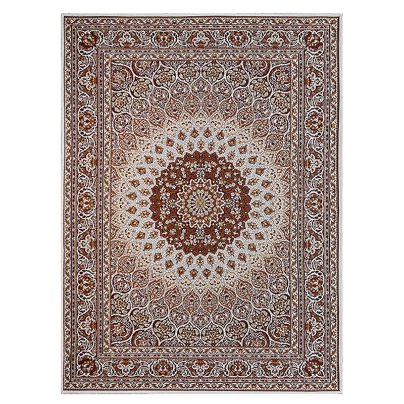 Tapis à imprimé rond de luxe Multicolor Olyester tapis antidérapant tapis de support pour le salon