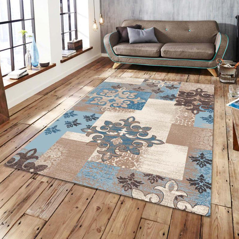 Viktorianischer Paisley Blumenbereich Rug brauner Ton Polyester Teppich Teppich Teppich