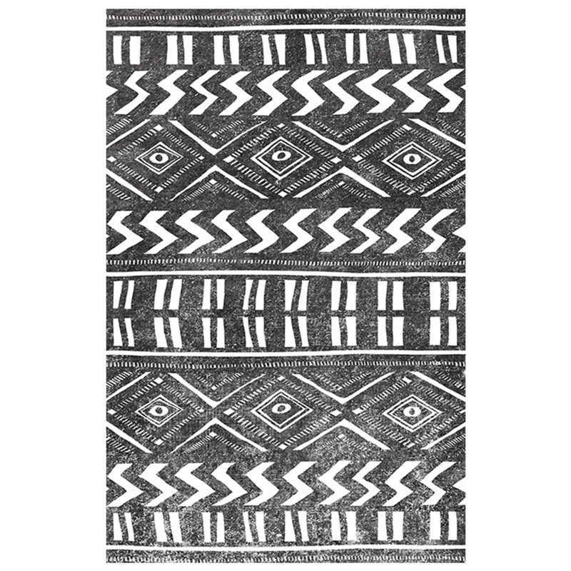 Light Color Home Decoration Carpet Bohemian Tribal Totem Area Rug Polyester with Non-Slip Backing Rug