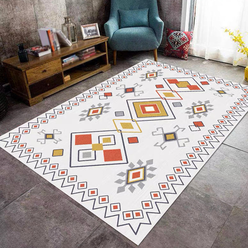 Colors Shabby Chic Rug Polyester Carpet Tribal Classicism Indoor Rug Non-Slip Backing for Living Room