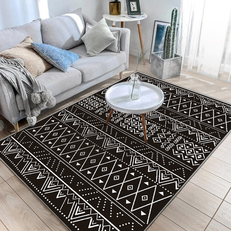 Colors Shabby Chic Rug Polyester Carpet Tribal Classicism Indoor Rug Non-Slip Backing for Living Room